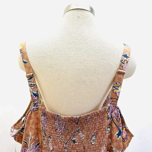 NWT SONOMA Women Sleeveless Pullover Brown Elastic Waist V-Neck Dress Size 4X - Picture 9 of 15